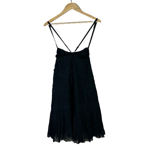 NWT Free People Shailee Dress Womens M Black Eyelet Ruffle Tiered Cottagecore - Picture 5 of 9